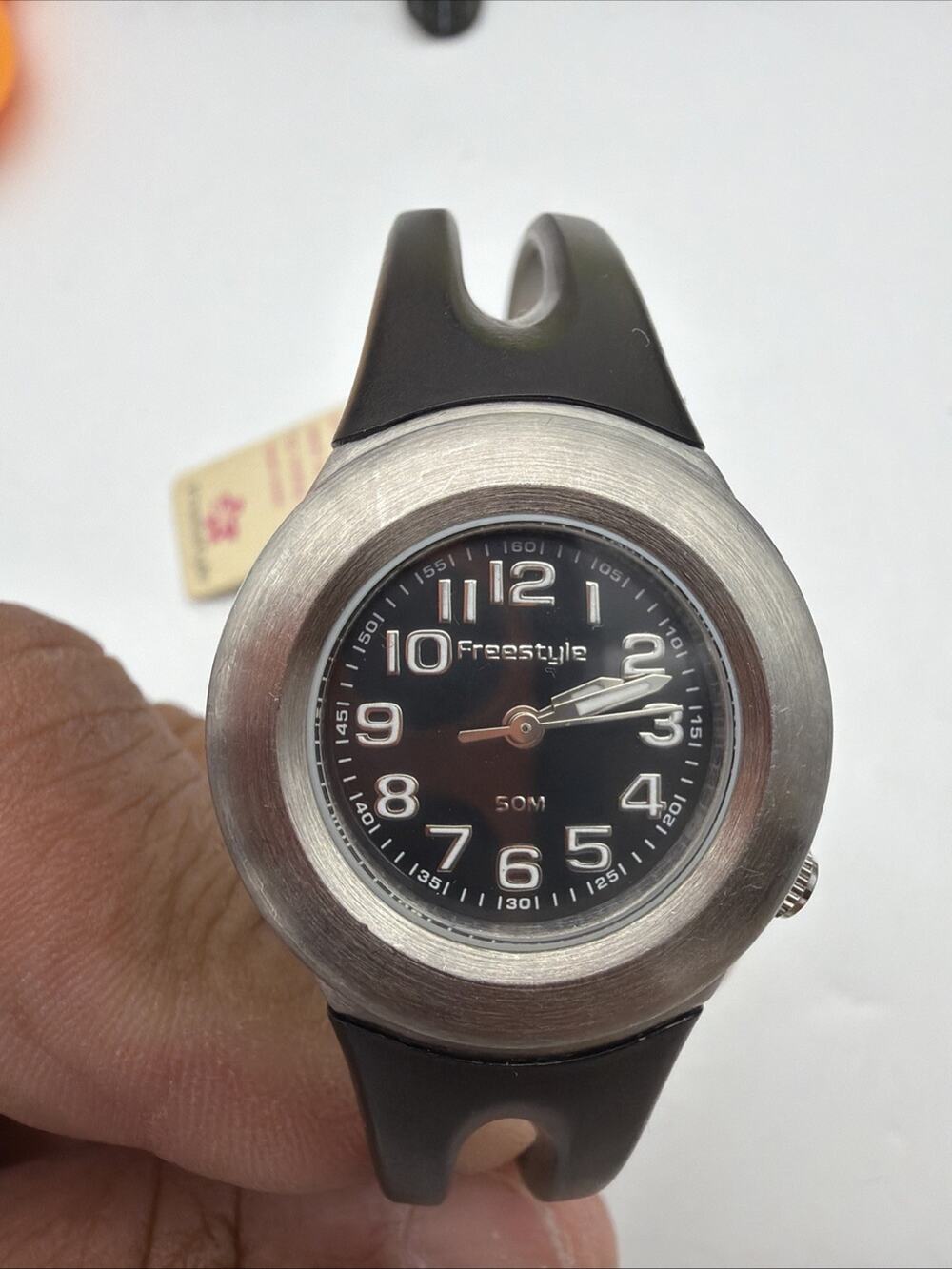 Women's Freestyle Smoke Black Plastic Bangle Watch 61811 50